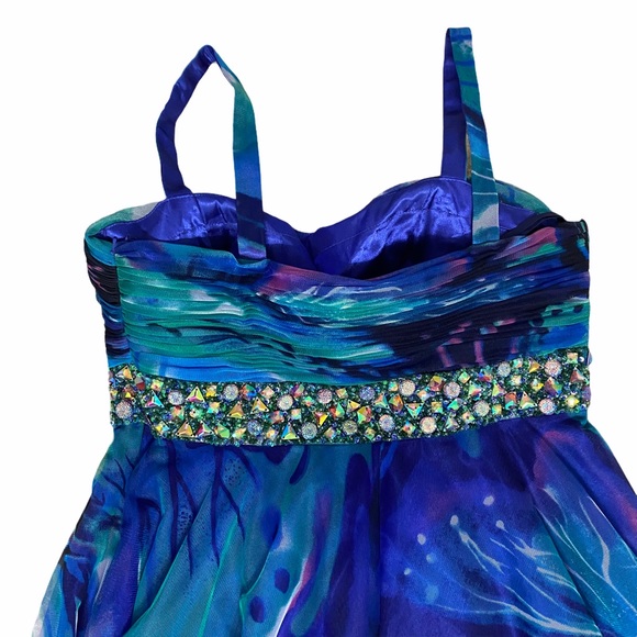 David & Johnny Butterfly Rhinestone Dress - Picture 5 of 6